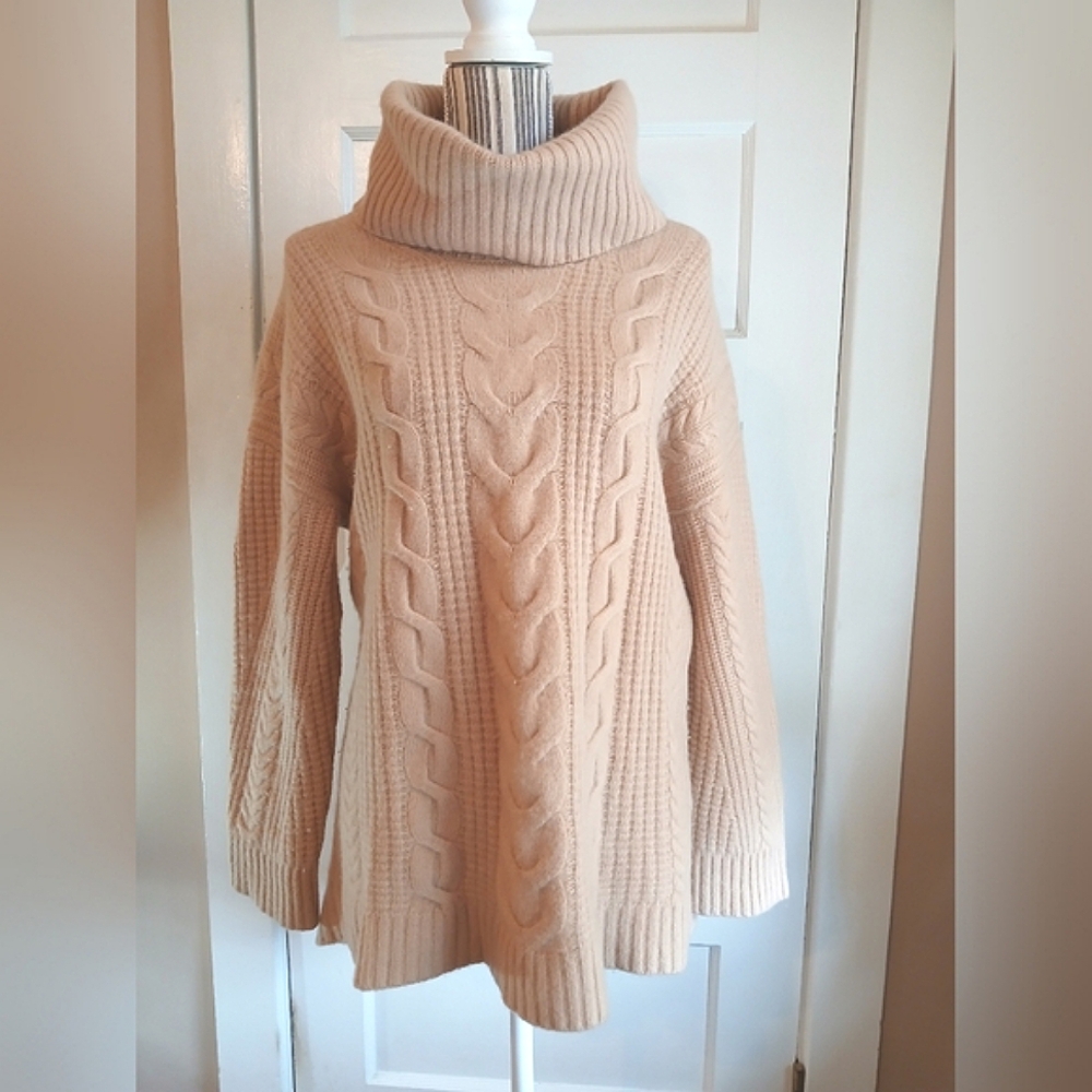 Vince Cashmere & Wool Blend Camel Turtleneck - xl - Picture 3 of 10